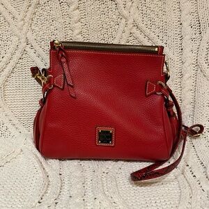 Dooney & Bourke red pebble leather satchel